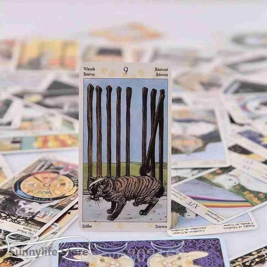 お買い得!】【お買い得!】タロットカード猫タロットネコタロットかわいいタロットカード占い78枚読み取りやすい絵柄 占い、開運 タロットカード 猫 月 占星術 占い オラクル かわいい インテリア ねこ ルナ