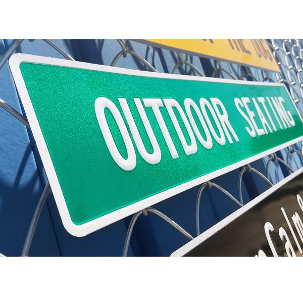 オリジナル ストリートサイン 11cm×52cm イエロー グリーン ブラック