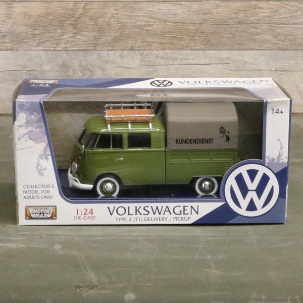 ミニカー モーターマックス フォルクスワーゲン ピックアップトラック 1/24スケール グリーン ■ MOTOR MAX Volkswagen 車 カー トイ おもちゃ | モーターマックス | 05