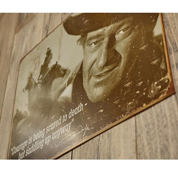 メタルサイン John Wayne ジョン・ウェイン ビンテージ調 看板 32cm×41cm ■ デューク Duke 映画 インテリア ブリキ 看板 アメリカ雑貨 壁掛け |  | 01