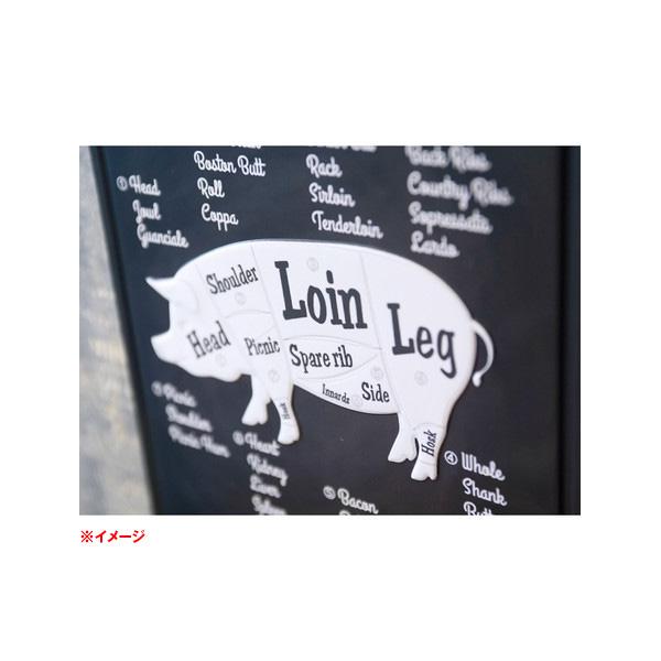 エンボス メタルサイン BEEF CHIKEN PORK 牛 鶏 豚 肉 部位