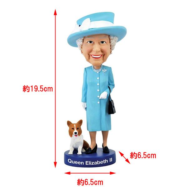 ロイヤルボブルズ エリザベス2世 エリザベス・アレクサンドラ・メアリー ボビングヘッド ■ Royal Bobbles イギリス女王 首振り人形 フィギュア_4