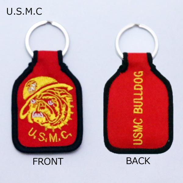 ミリタリー ファブリックキーホルダー 米軍 "U.S.M.C" "Navy SEALs" "SEAL TEAM6" ロゴ 9.5cm×4.5cm ■ キーチェーン 海兵隊 ネイビーシールズ |  | 01