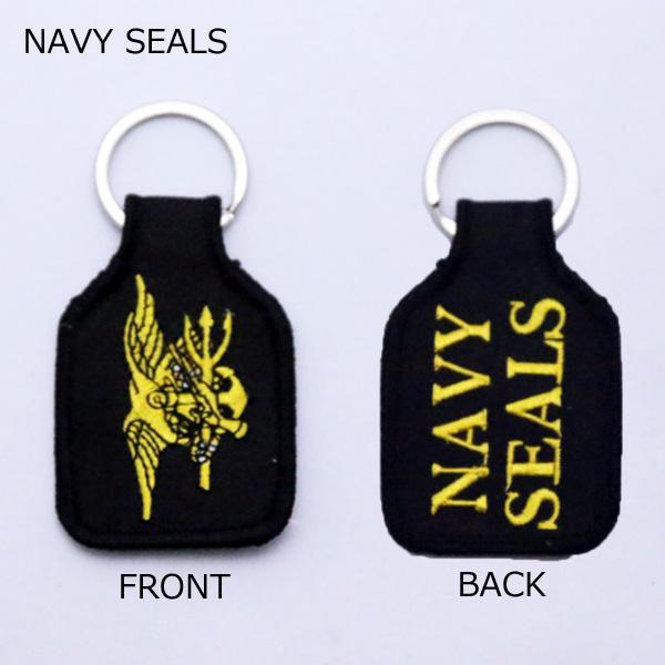 ミリタリー ファブリックキーホルダー 米軍 "U.S.M.C" "Navy SEALs" "SEAL TEAM6" ロゴ 9.5cm×4.5cm ■ キーチェーン 海兵隊 ネイビーシールズ |  | 02