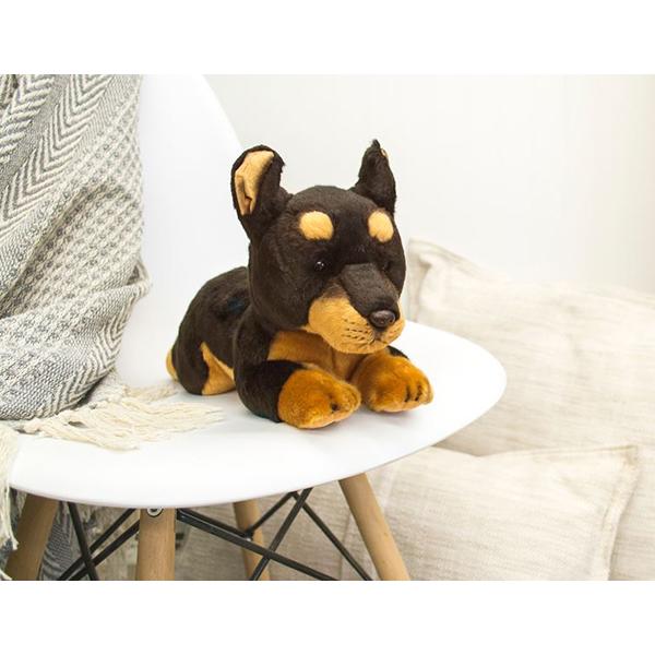 ぬいぐるみ ドーベルマン 長さ37cm □ 犬 子犬 ドッグ 動物 トイ