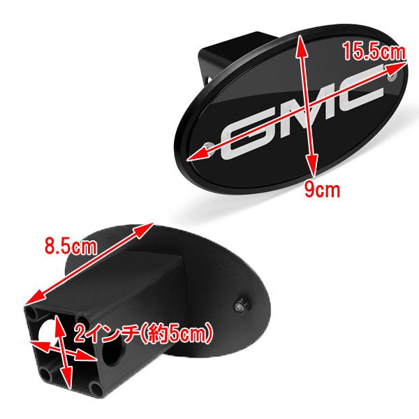 GMC ヒッチカバー メタルプレート ロゴ 2インチ角 ヒッチキャップ ブラック ■ カー用品 アメ車 車 アウトドア |  | 02