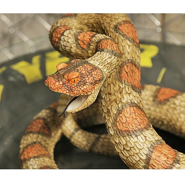 ウエスタン ダイアモンド バック ガラガラヘビ □ オブジェ 蛇 像