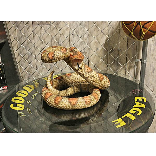 ウエスタン ダイアモンド バック ガラガラヘビ □ オブジェ 蛇 像