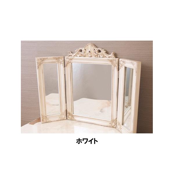 三面鏡 チャーチルウッド シルバー ホワイト ゴールド 縦55cm×横74cm
