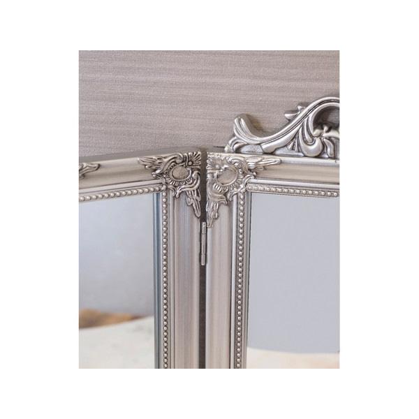 三面鏡 チャーチルウッド シルバー ホワイト ゴールド 縦55cm×横74cm