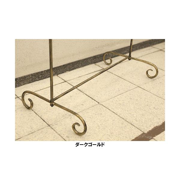 【完成品】シャンドルアイアン ハンガーラック アンティーク 収納 ハンガーラック シャンドルアイアン ゴールド クリーム