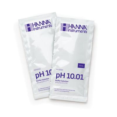 ハンナ　pH標準液(スタンダードタイプ)pH 10.01 @25℃ 20mL×25袋 HI 70010P（1回使い切り袋入りタイプ）