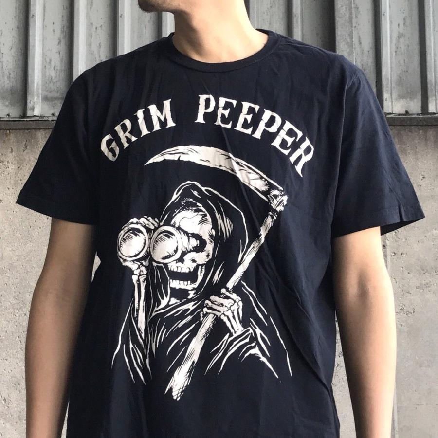 UNIF ユニフ BAD ACID Tシャツ GRIM PEEPER Tee - BLACK : LABO