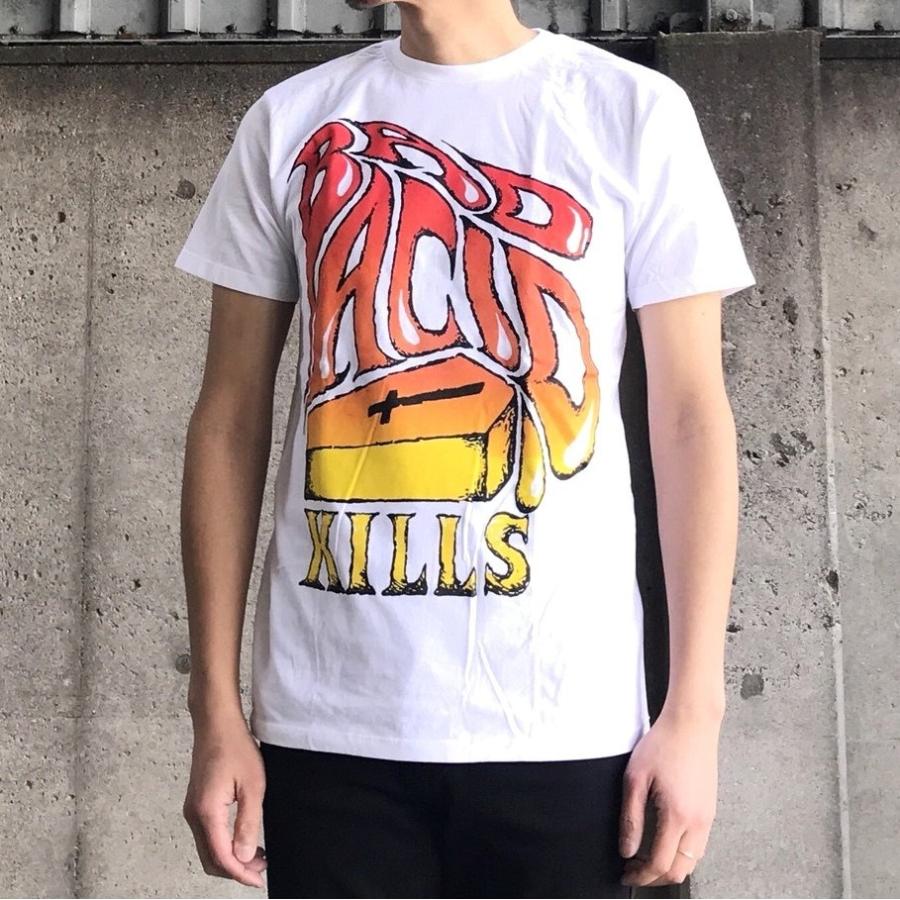 UNIF ユニフ BAD ACID TシャツKILLS Tee - WHITE : LABO-04 - 通販 