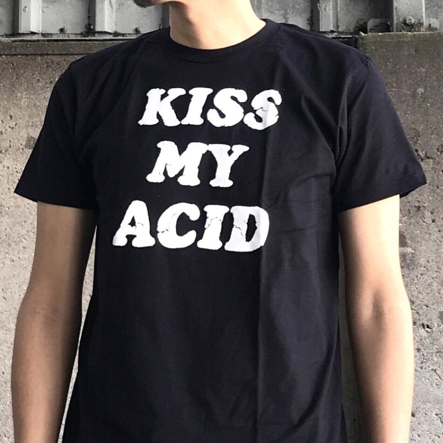 UNIF ユニフ BAD ACID Tシャツ KISS MY ACID Tee - BLACK (70%OFF)｜labo04onlineshop｜04