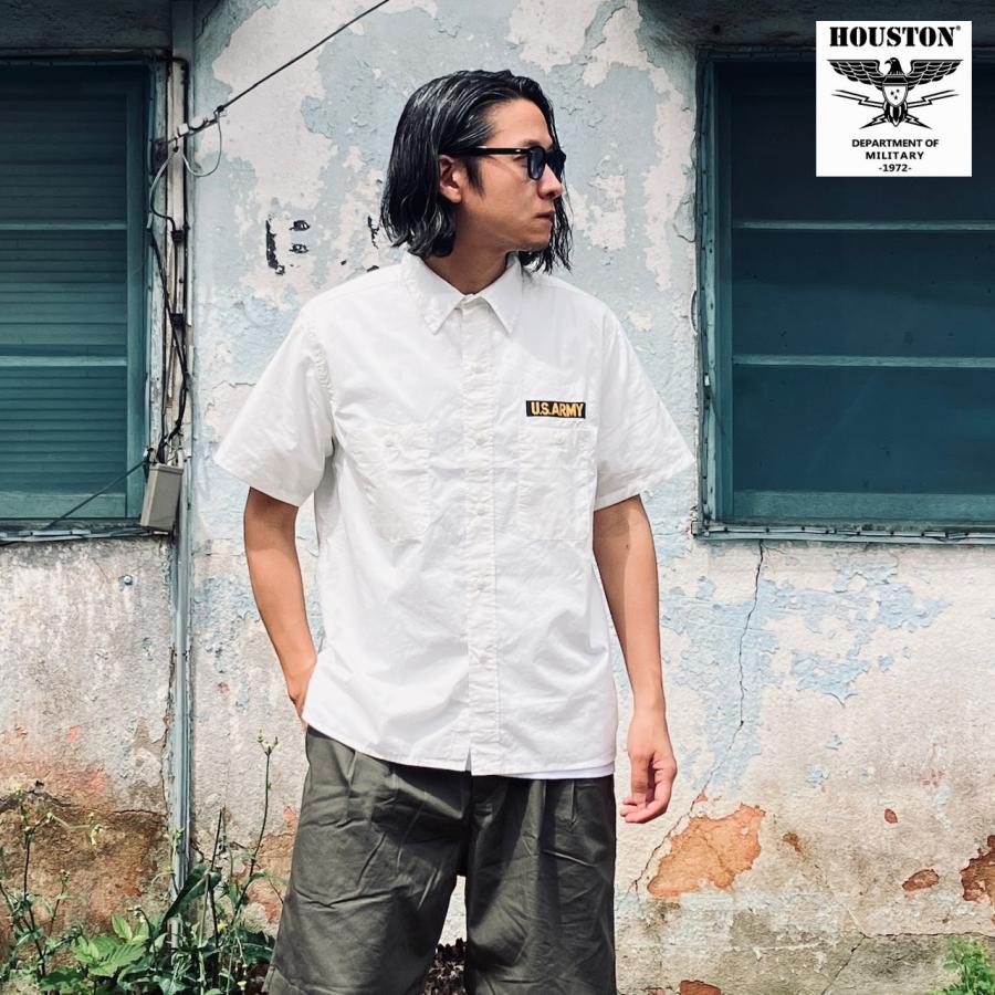 HOUSTON（ヒューストン） ミリタリー シャツ ARMY POPLIN S/S SHIRT 