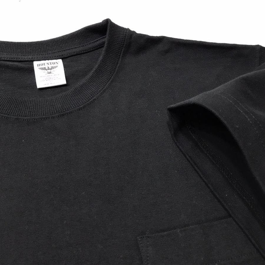 HOUSTON（ヒューストン） Tシャツ HEAVY POCKET Tee 21702 - BLACK