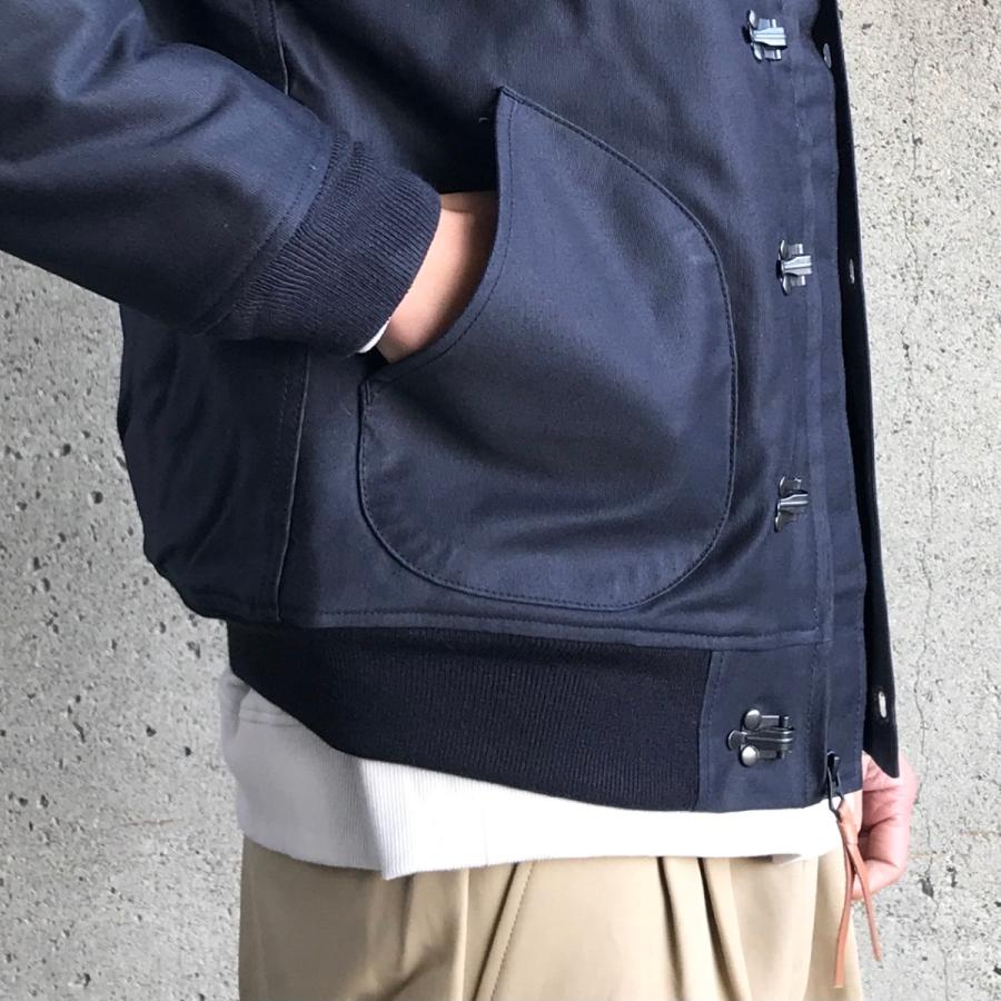 【良品・人気ネイビー】 HOUSTON N-1 デッキジャケット サイズ40 中古・古着通販】HOUSTON (ヒューストン) デッキジャケット ネイビー