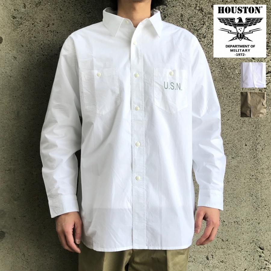 HOUSTON（ヒューストン） ミリタリー ポプリン シャツ US NAVY 40543