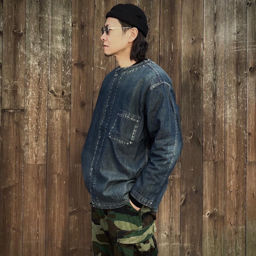 HOUSTON ヒューストン デニムシャツ US ARMY MEDICAL SLEEPING SHIRT スリーピングシャツ 41059 ...