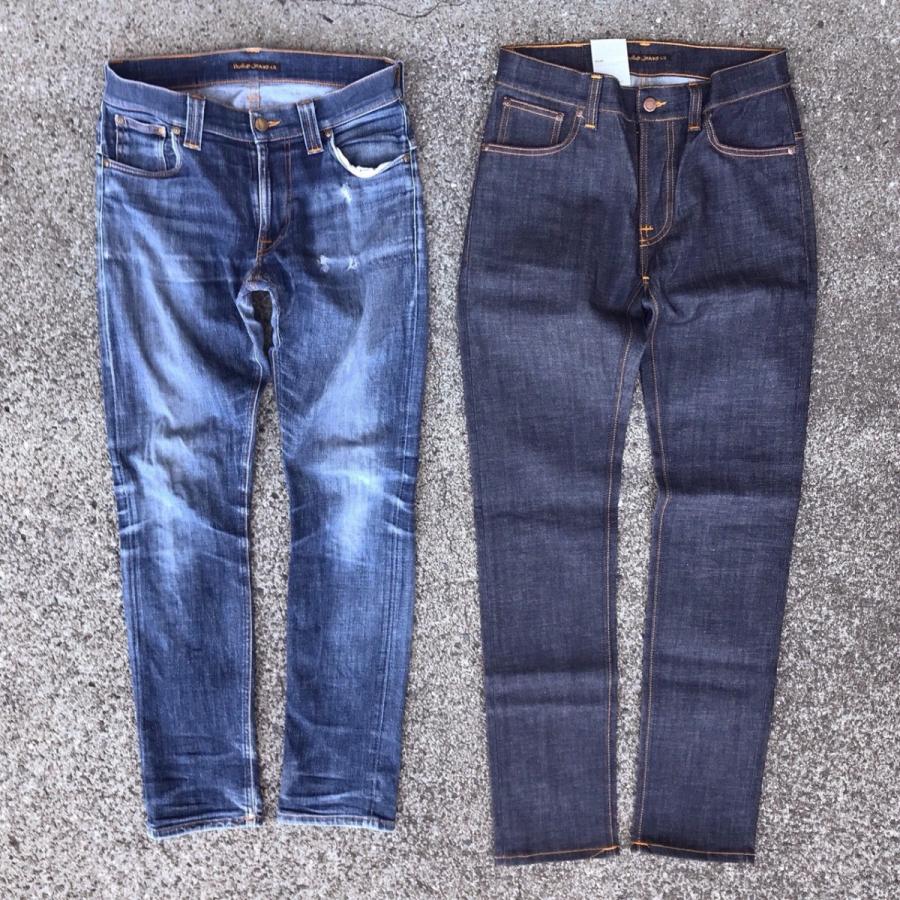 ヌーディージーンズ nudie jeans デニム THIN FINN - BLACK RING (35%OFF)