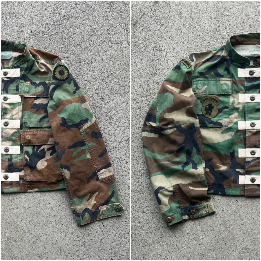 リメイク US ARMY BDU JACKET ミリタリーシャツ ウッドランド CAMO｜labo04onlineshop｜12