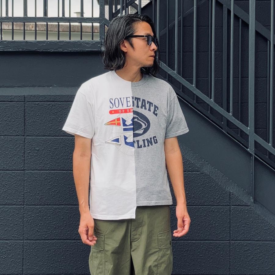 MILITARY（ミリタリー） リメイク USED ドッキング Tシャツ / WHITE
