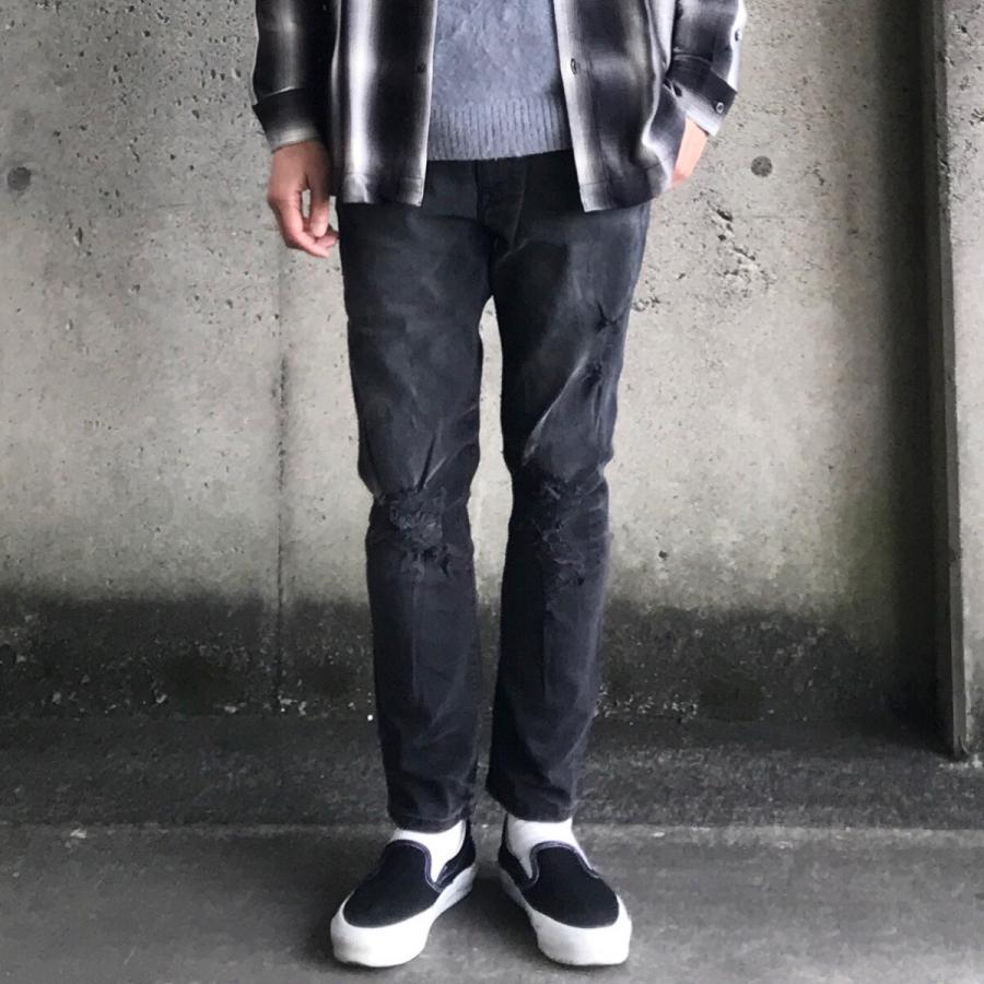 STAMPD スタンプド デニムパンツ DAMAGE CROPPED DENIM - BLACK : LABO 