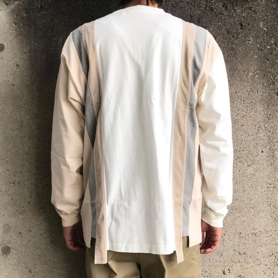 STAMPD（スタンプド） ロンT RECONSTRUCTED L/S Tee - WHITE : LABO-04