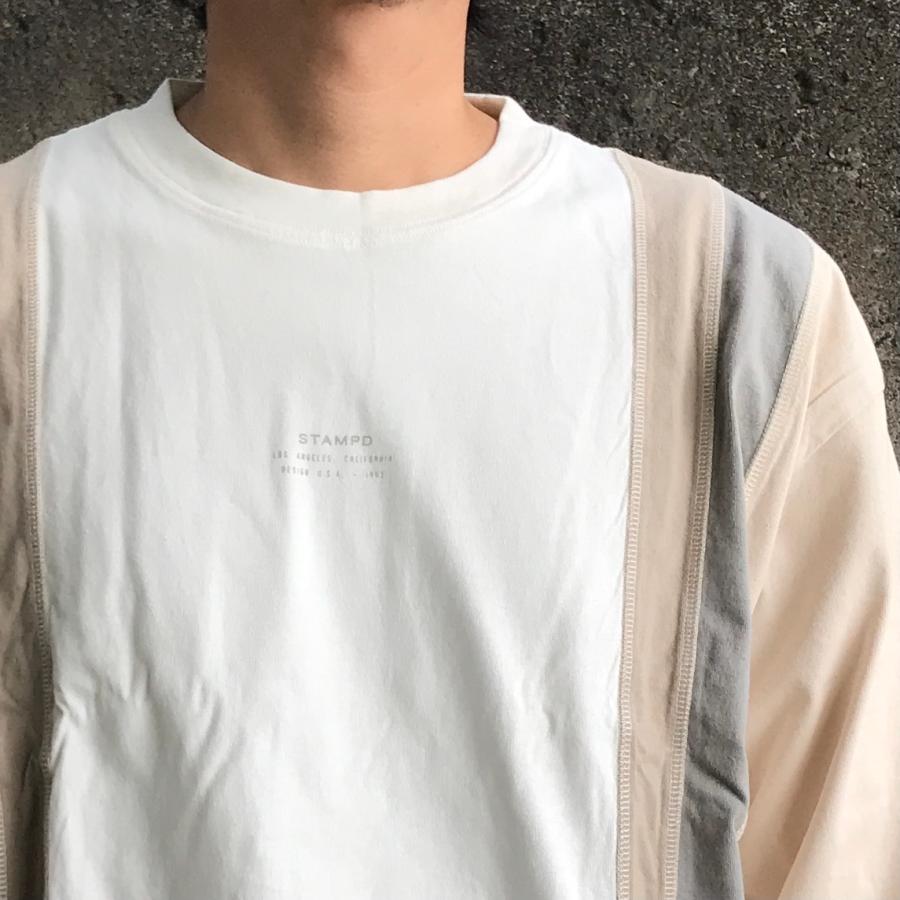 STAMPD（スタンプド） ロンT RECONSTRUCTED L/S Tee - WHITE : LABO-04 