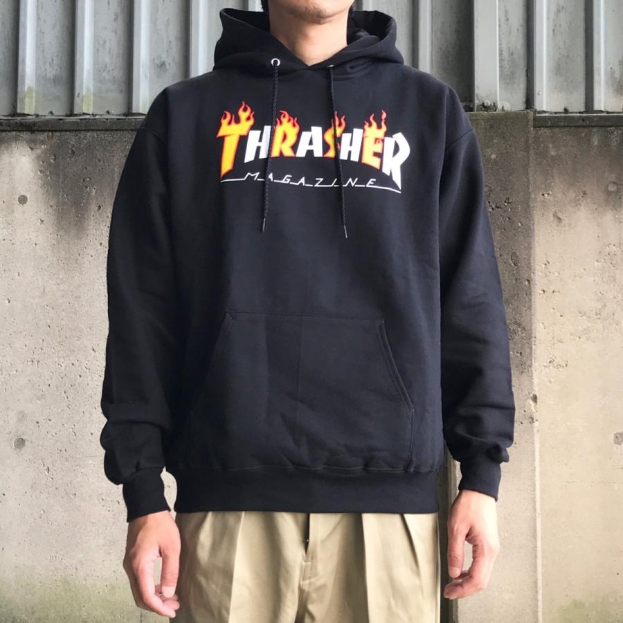 THRASHER スラッシャー パーカー FLAME LOGO HOODIE - BLACK THRASHER スラッシャー パーカー FLAME LOGO HOODIE - BLACK