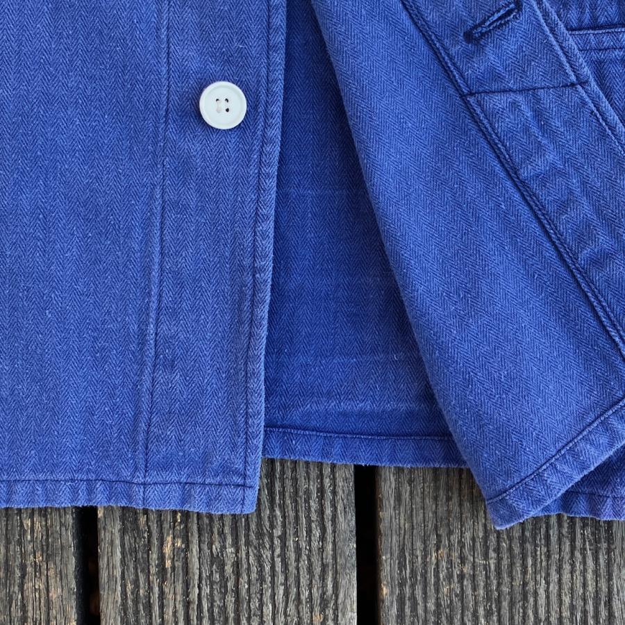 NundA ユーロ ワーク ジャケット カバーオール ブルー 48 USED 80'S ユーロワークジャケット フランス製 WORK JKT