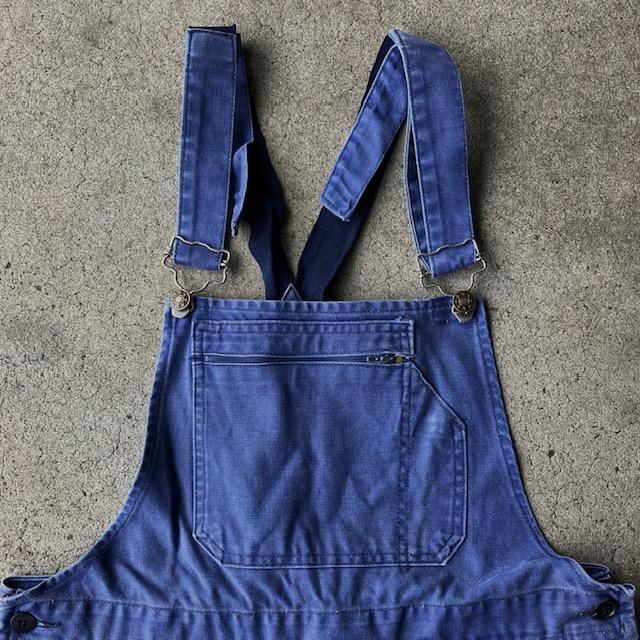 USED 70'S フレンチワーク オーバーオール ユーロワーク / BLUE