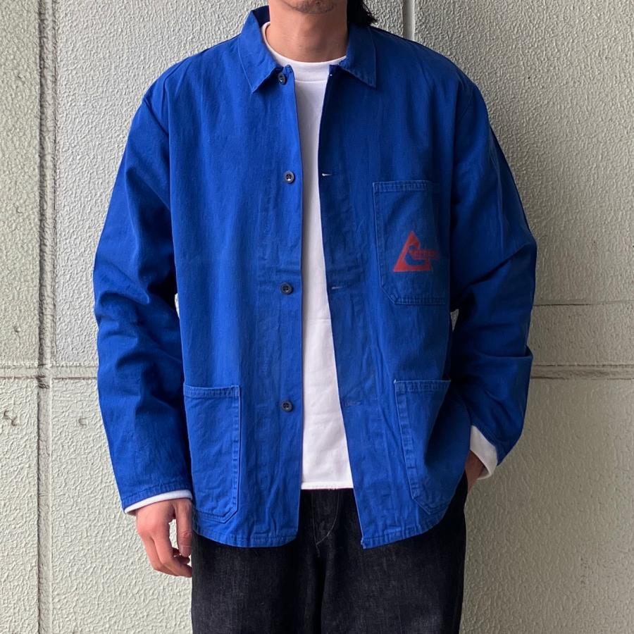 USED 80'S ユーロワークジャケット WORK JKT カバーオール - BLUE