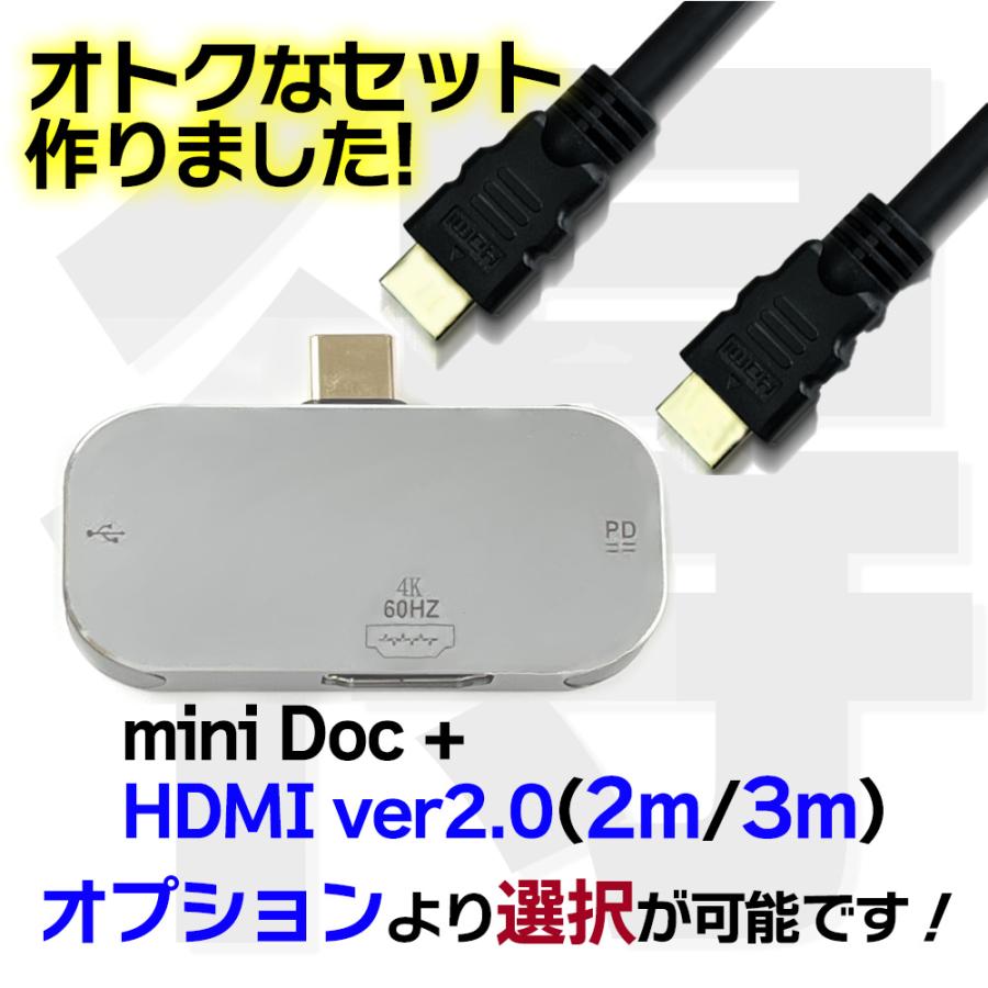 Switch対応 60Hz Type-C to HDMI ミニドッグ コンパクト 軽量 PD100w｜labola｜08