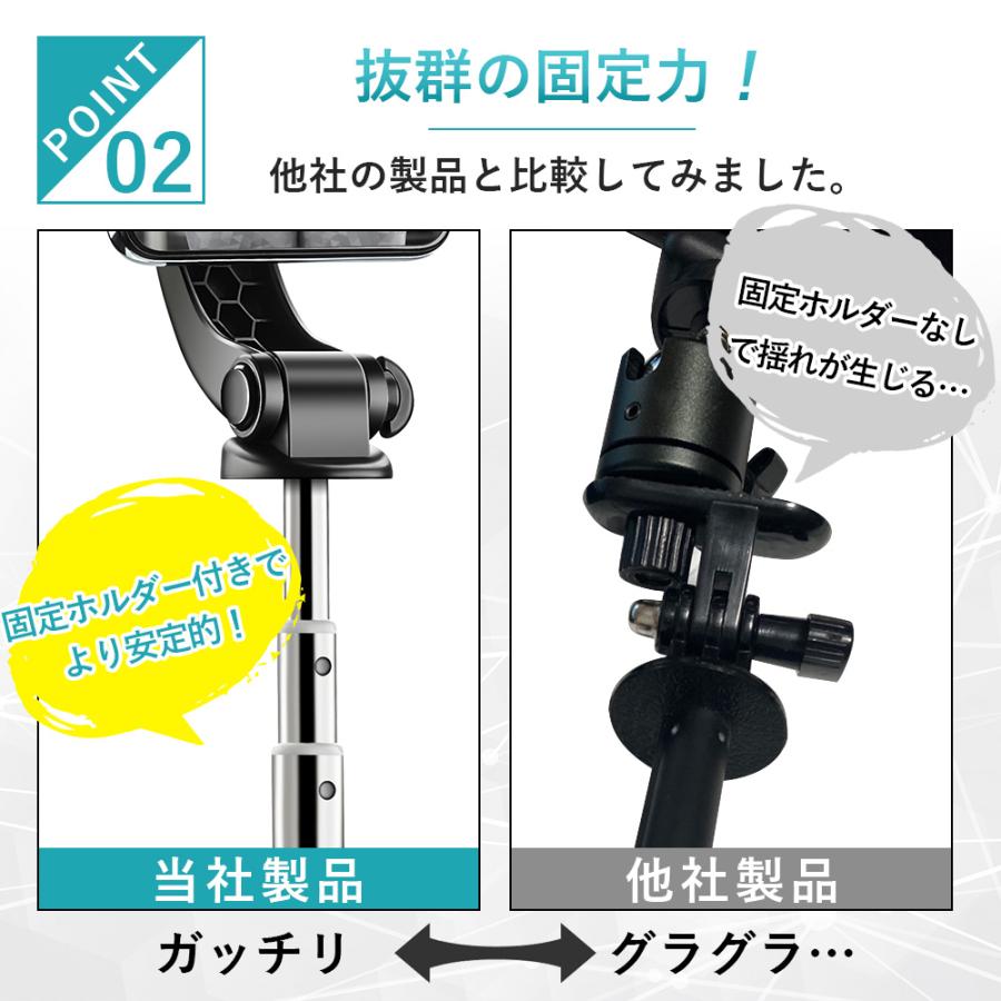 AXNEN 3軸ジンバル スタビライザー HQ4 オプションライト付き 自撮り棒 自撮り棒 iPhone 電動手振れ防止機能 三脚 Bluetooth 角度固定