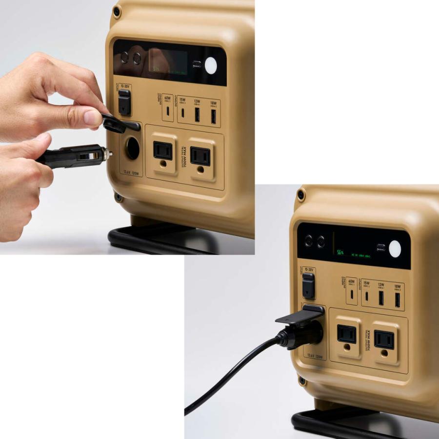 ELECOM エレコム NESTOUT ポータブル電源 DE-NEPS700N 容量712Wh AC出力 712Wh AC定格出力700W AC×2 USB-A×2 USB-C×2 シガーソケット キャリーケース付の画像