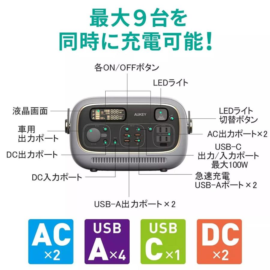 AUKEY POWERSTUDIO 300 ポータブル電源 完売御礼】AUKEY 電源タップ ポータブル電源 Power Studio 300