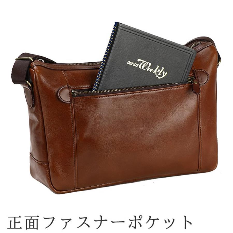 ショルダーバッグ メンズ 本革 b5 斜めがけ 横型 かっこいい 革 レザー 普段使い 40代 50代 60代 日本製 豊岡製鞄 大人 ブランド 普段使い × ショルダーバッグ 本革 斜めがけ 普段使い 40代 50代 60代 日本製 豊岡製鞄 ブランド CLUB ファスナーポケット