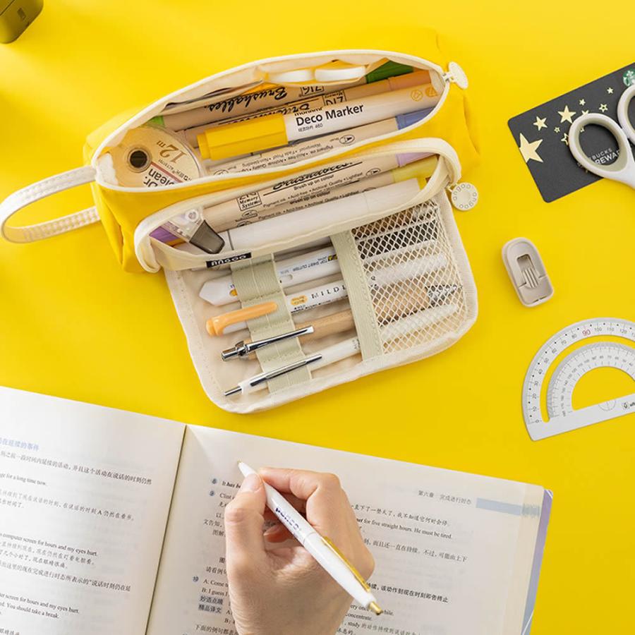 大容量 ペンケース 多機能 ペンポーチ 化粧ポーチ マルチポーチ 文具入れ 筆入れ ポーチ ふでばこ 大容量 文房具収納 文房具バッグ 筆記用具 小物 Aliya 通販 Yahoo ショッピング