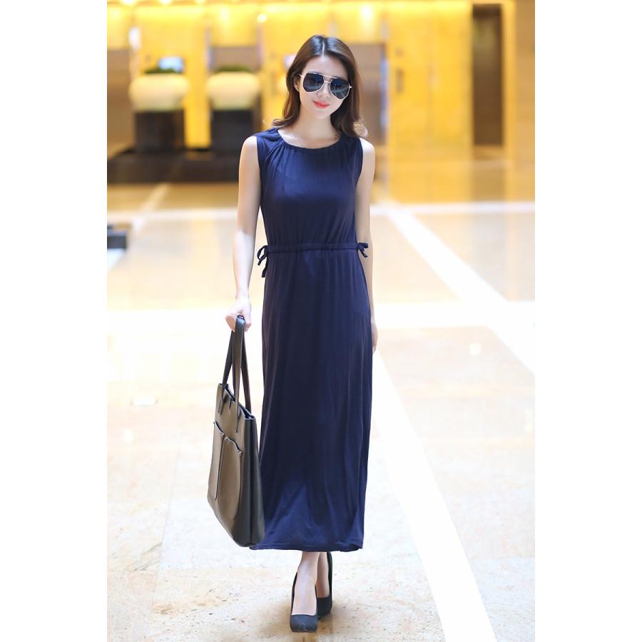 マキシワンピース 夏 レディース ノースリーブ ワンピース 春夏 Aライン ワンピース ロングワンピース 無地 高品質 Fc Fasnion Collecttion 通販 Yahoo ショッピング