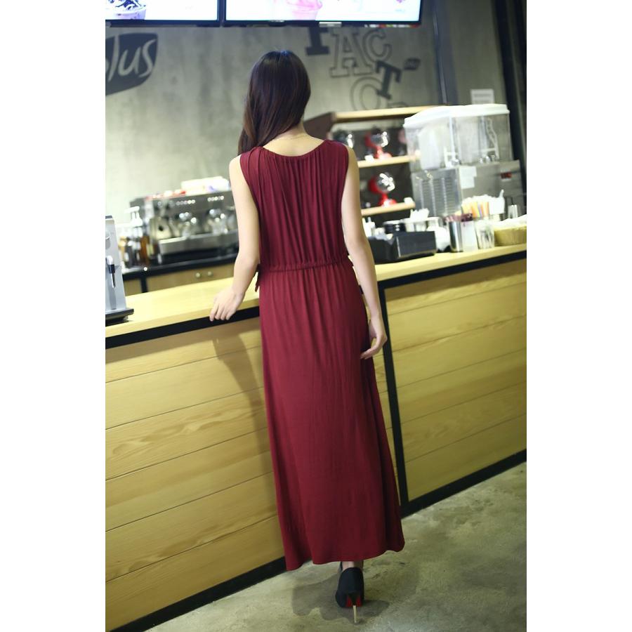 マキシワンピース 夏 レディース ノースリーブ ワンピース 春夏 Aライン ワンピース ロングワンピース 無地 高品質 Fc Fasnion Collecttion 通販 Yahoo ショッピング