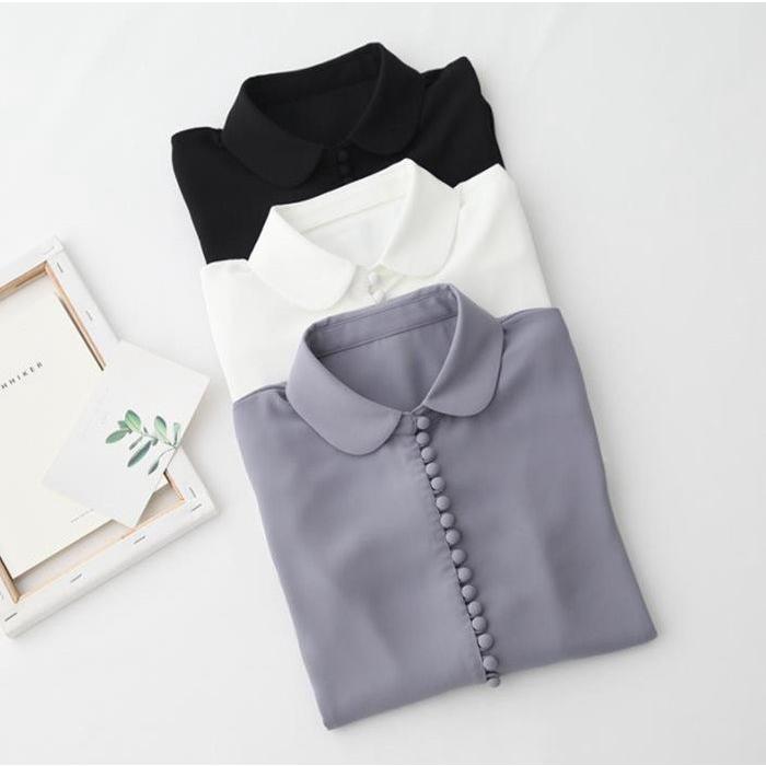 シャツ レディース 長袖 シフォンブラウス フォーマル トップス 大きいサイズ 無地 白 黒 シャツ ブラウス フォーマル 通勤 オフィス Fc039 Fasnion Collecttion 通販 Yahoo ショッピング