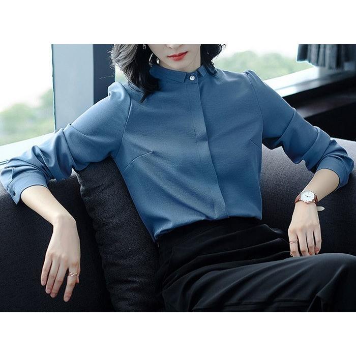 シャツ レディース 長袖 シフォンブラウス フォーマル トップス 大きいサイズ 無地 白 黒 シャツ ブラウス フォーマル 通勤 オフィス Fc Fasnion Collecttion 通販 Yahoo ショッピング