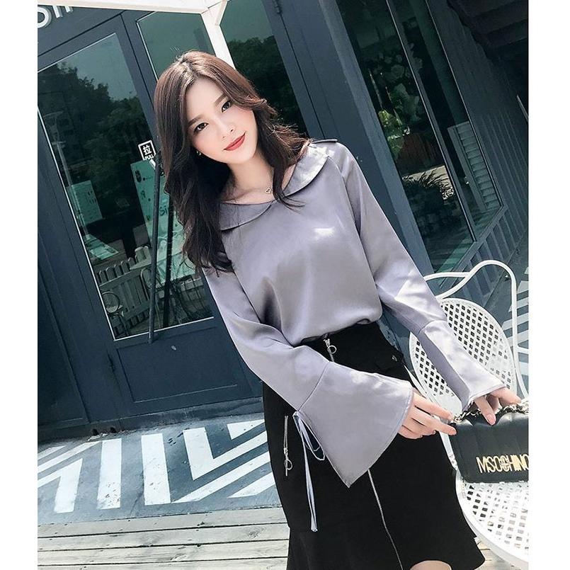 シャツ レディース 長袖 シフォンブラウス フォーマル トップス 大きいサイズ 無地 白 黒 シャツ ブラウス フォーマル 通勤 オフィス Fc Fasnion Collecttion 通販 Yahoo ショッピング