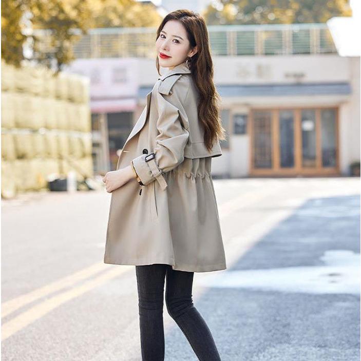トレンチコート レディース 春 スプリングコート チェスターコート ショート丈 ゆったり カジュアル 体型カバー アウター 22春秋新作登場 条件付き送料無料 激安な