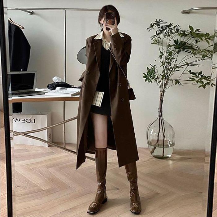 トレンチコート レディース レディースファッション 春 アウター スプリングコート チェスターコート ショート丈 ゆったり カジュアル カジュアル アウター 体型カバー Collecttion 22春秋新作登場 Fasnion 条件付き送料無料 Fc プロモーションアイテムの