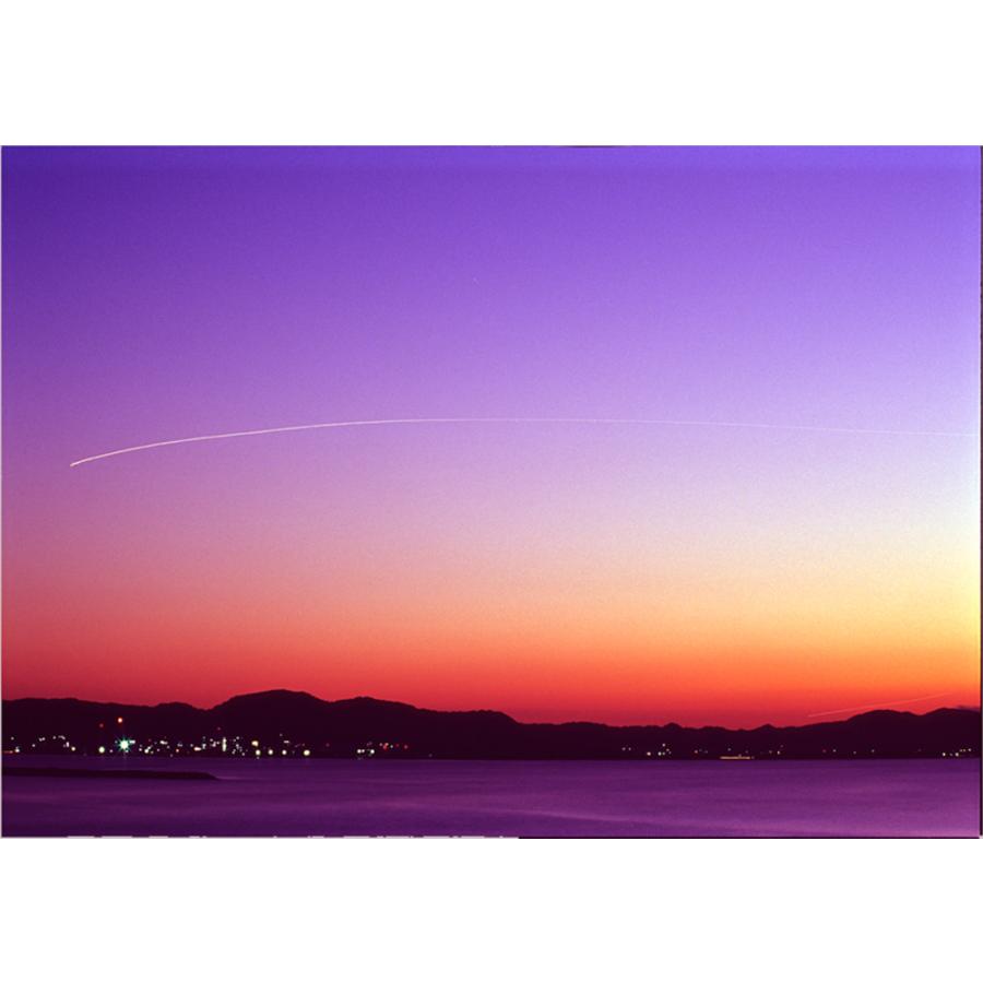 ★Hidekazu,M/A1/紫に染まる鏡ケ浦(館山)/額付/オリジナルプリント_7