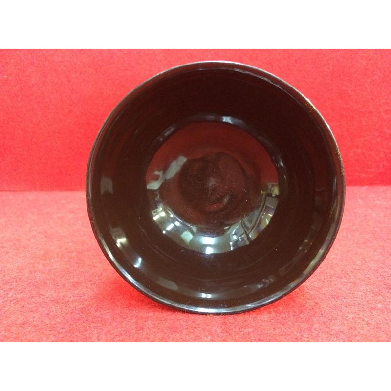 古瀬戸 黒塗り茶碗 口径 11cm   0418の画像