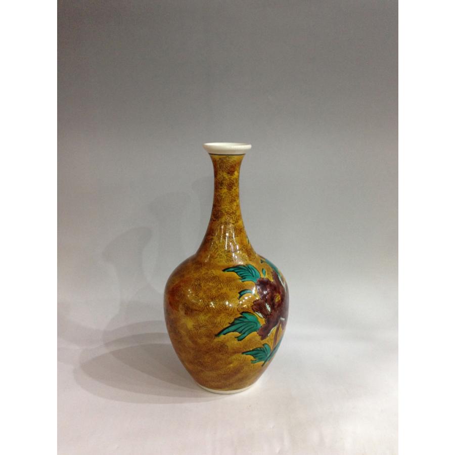 古九谷 吉田屋 花鳥紋 飾大徳利 江戸時代後期